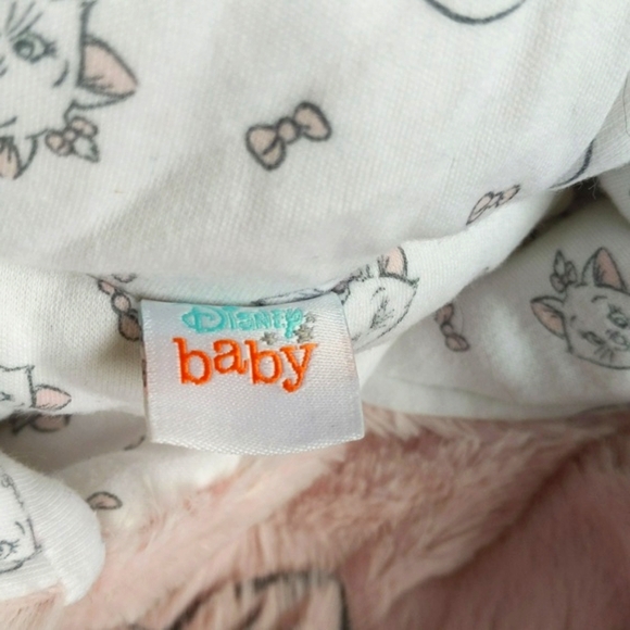 disney aristocats marie fluffy pink zip-up bunting suit 6-12 months baby girl - Picture 7 of 11